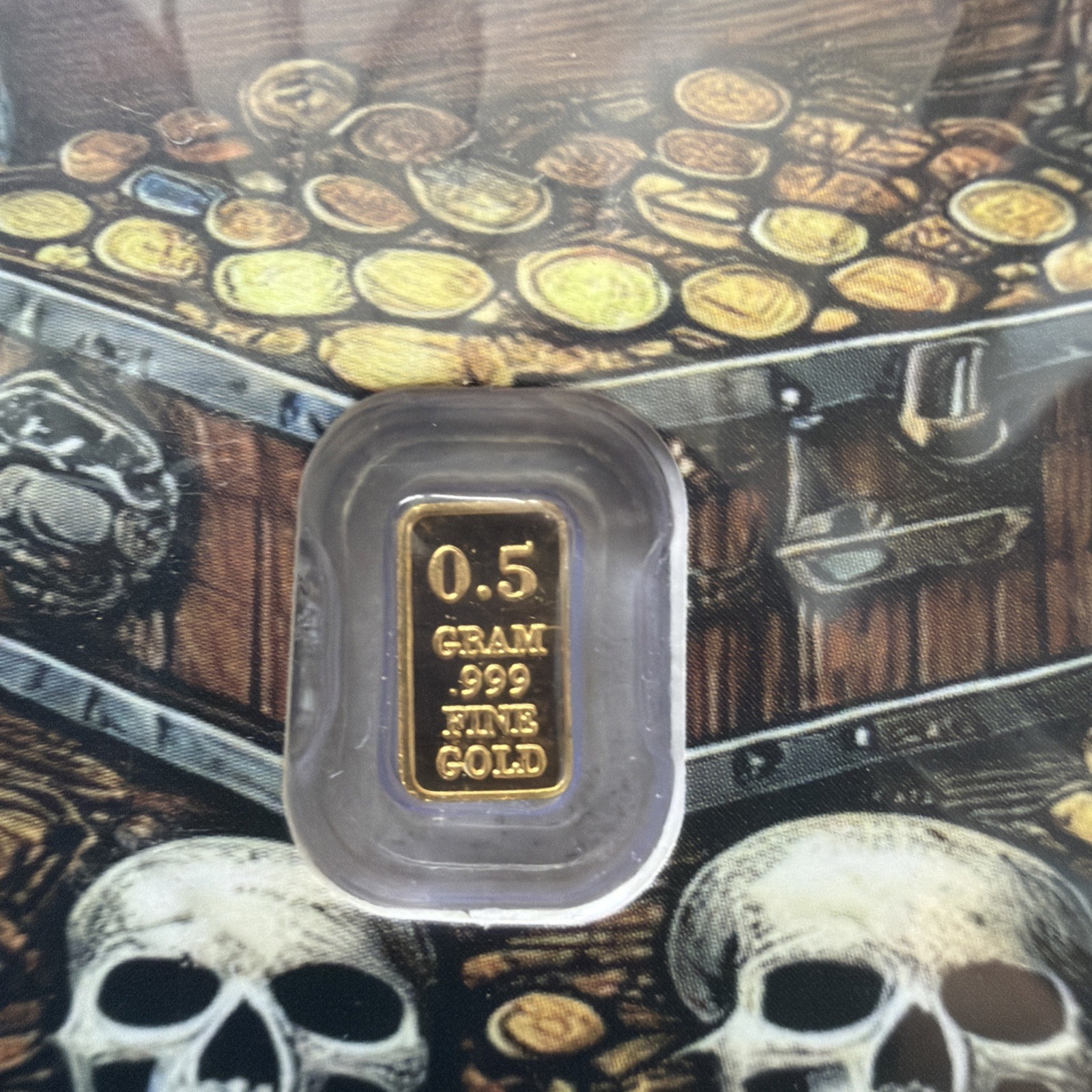 Pirate Gold 0.5 Gram .999 Fine Gold Bar 5000 Mintage Sealed Collectible