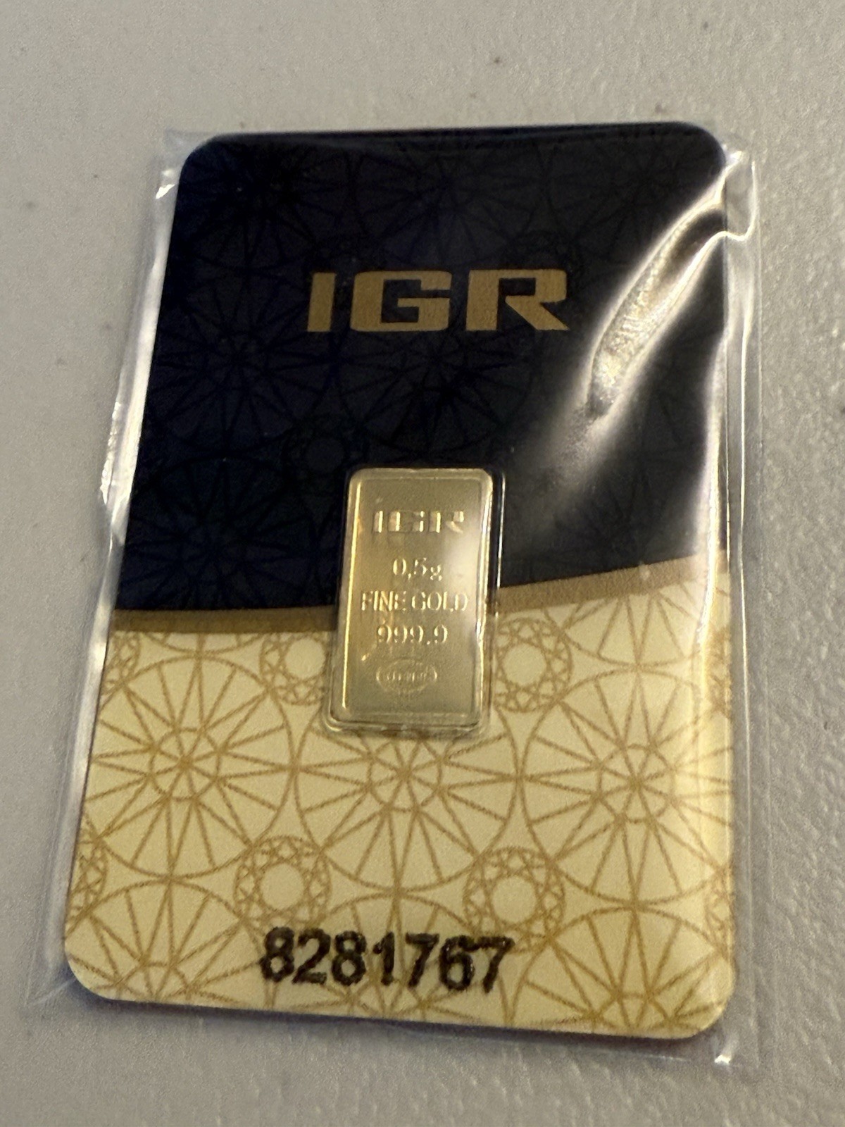 IGR Gold Bar .5 gram 1/2 Gram Gold Refinery – 999.9 Fine Sealed Assay