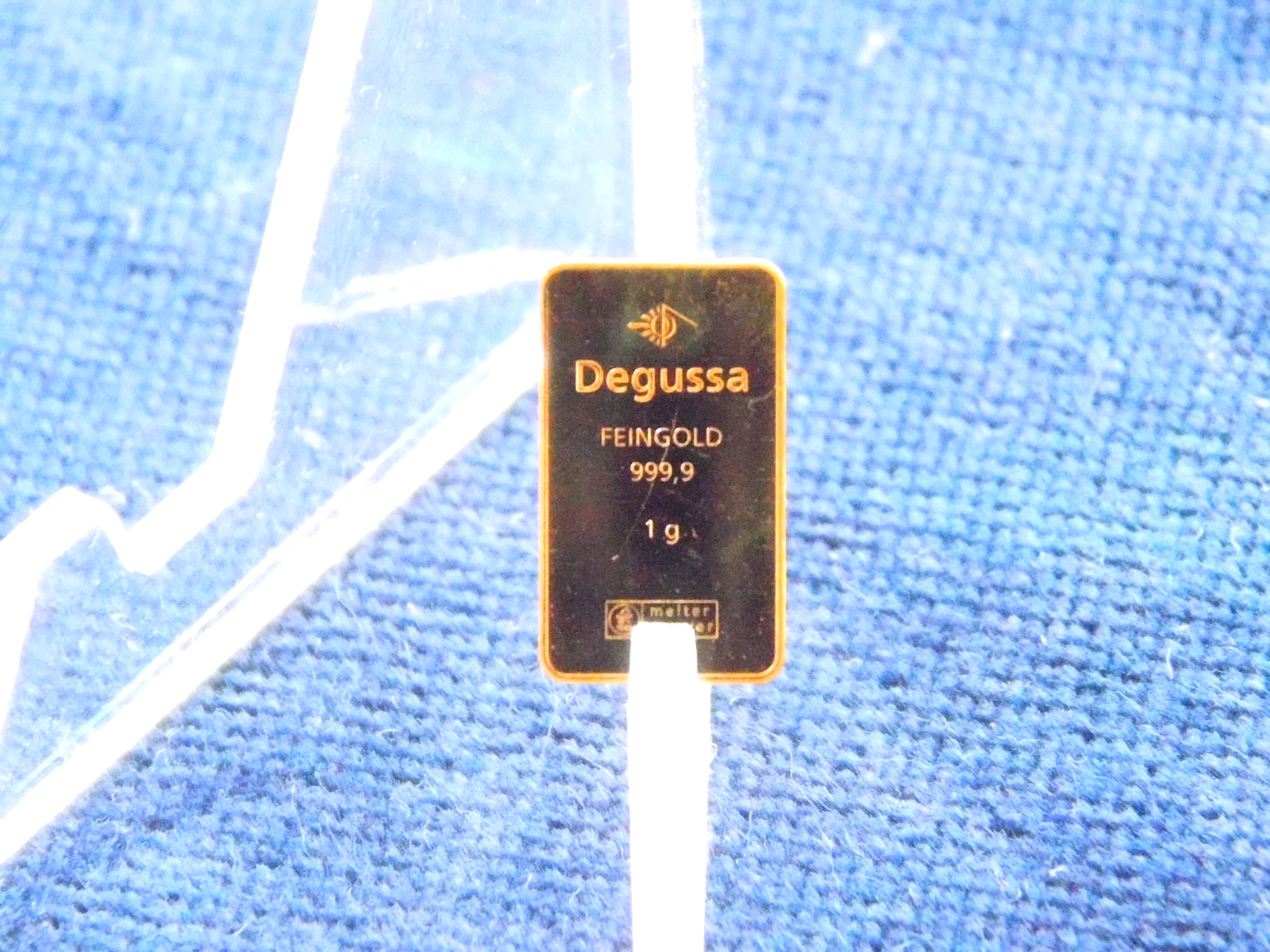 Gold Bar Degussa 1 Gram 999.9 Fine Gold AU From Combibox 1g Gold Bar Minted