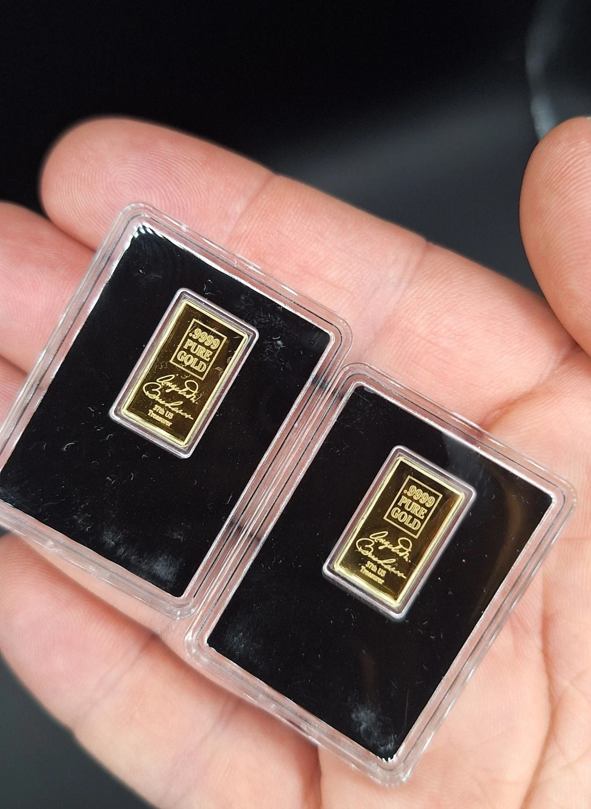 *Set of 2* 🇺🇸 Minuteman Freedom Bar – .9999 Pure Gold American Bullion Bar ✨