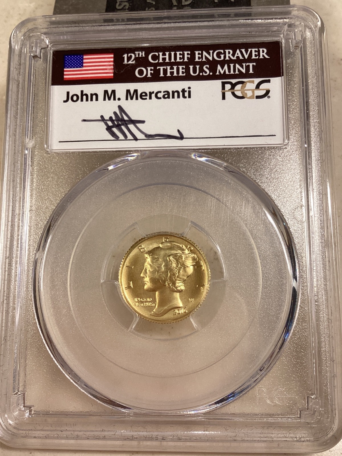 2016w gold three coin set 100th anniversary PCGS SP70 FDI FLAG LABEL