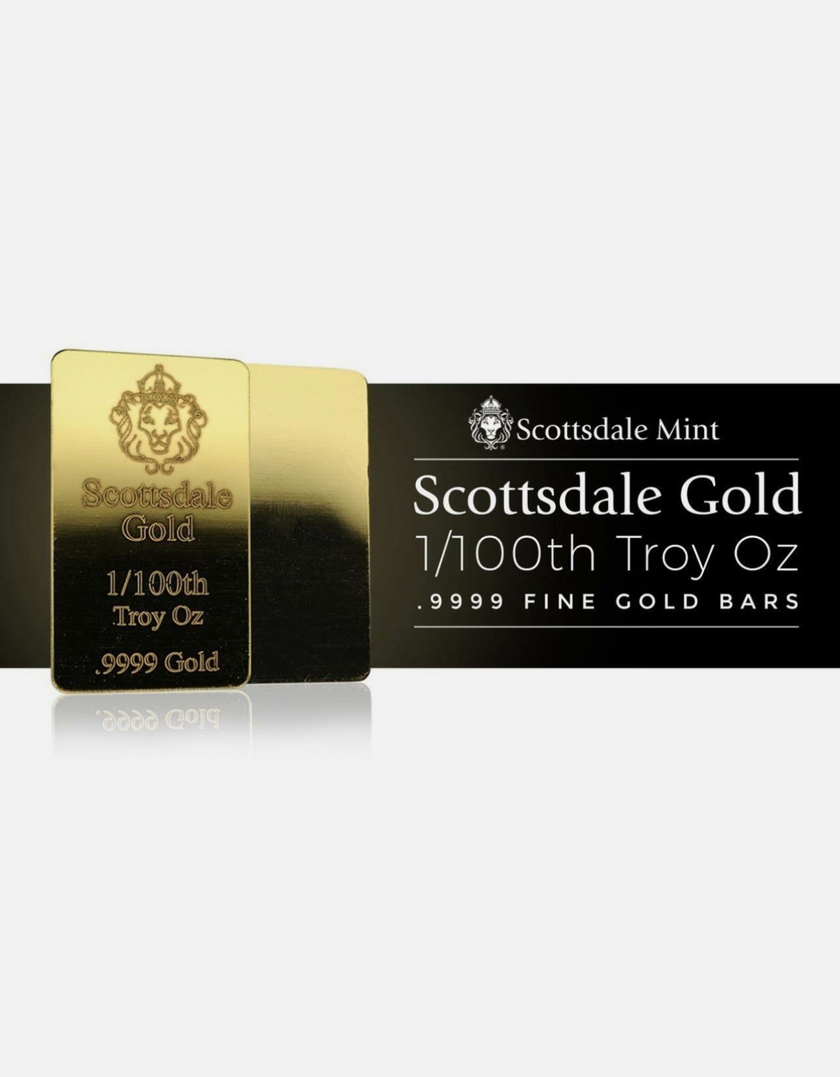 1/100 oz .9999 Gold Bar by Scottsdale Mint – Fractional Gold Bullion #A504