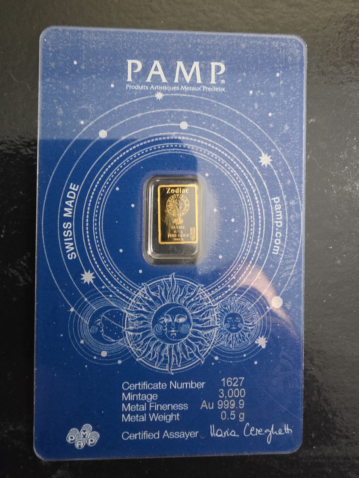Pamp .5 Gram AriesZodiac Bar