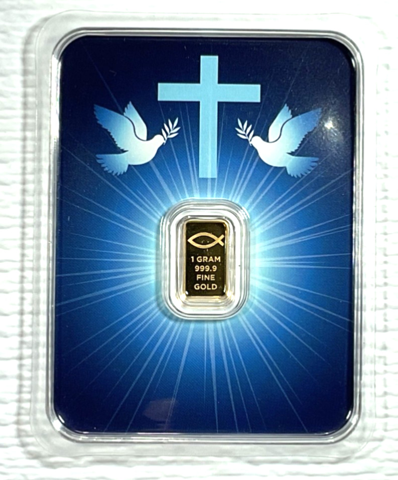 1 gram Gold Bar – Blessings of Jesus Christ (Dove & Cross TEP)