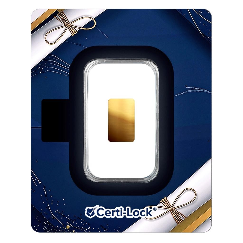 2026 Graduation 1/100 oz .9999 Gold Bar – (Certi-Lock®) Gold Bullion Bar #A147