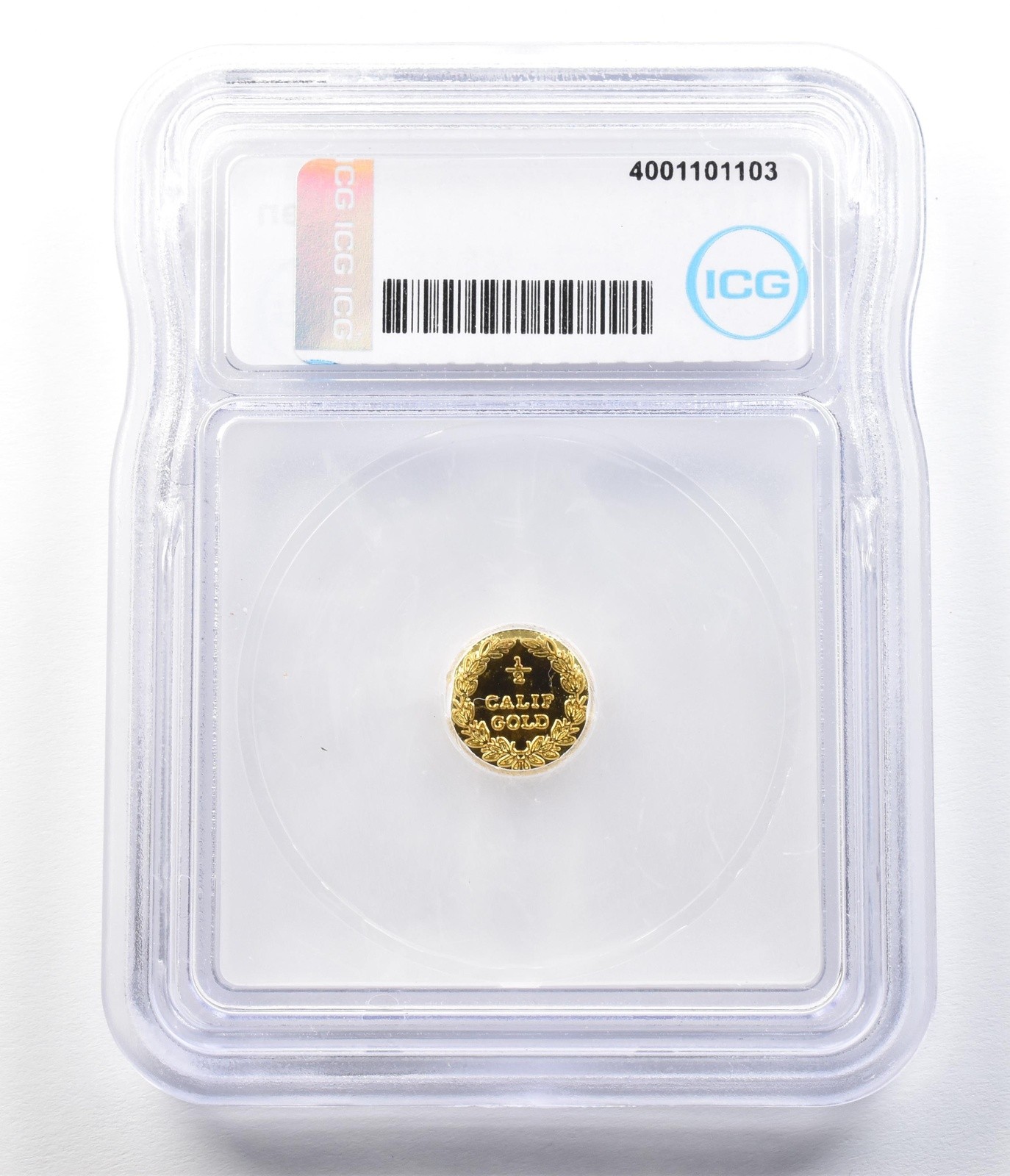 (1872) California Fractional Gold Token 1/2 Dollar Indian Head MS65 ICG *3520