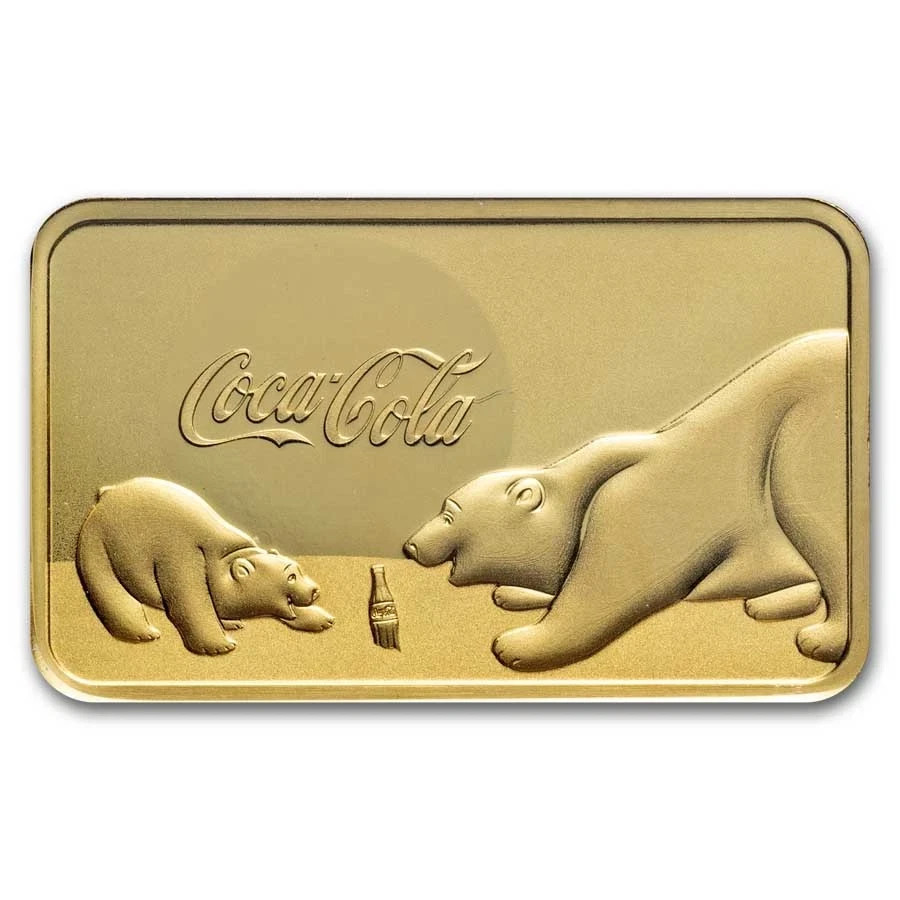 5 gram Gold Bar – PAMP Coca-Cola® Polar Bear Limited mintage of 5,000 bars