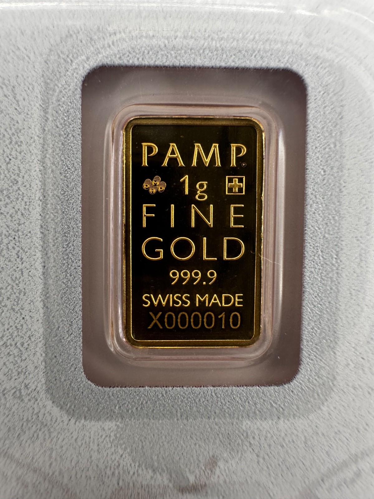 PAMP Suisse Ladybird 1g Gold Bar .999 Red Series Switzerland Very Low Number 10