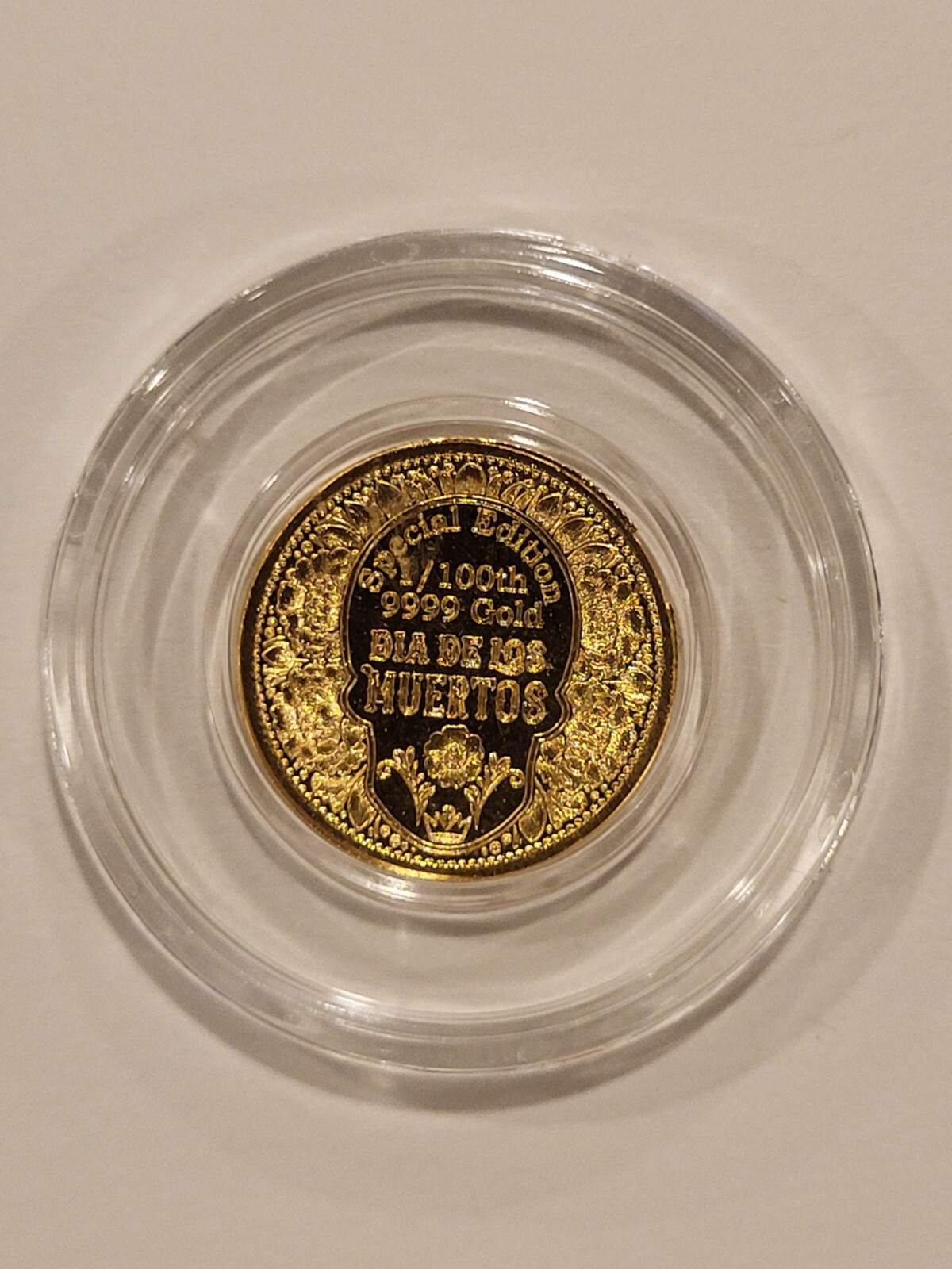 Gold 1/100oz | Sugar Skull | Dia De Los Muertos | Monarch Precious Metals