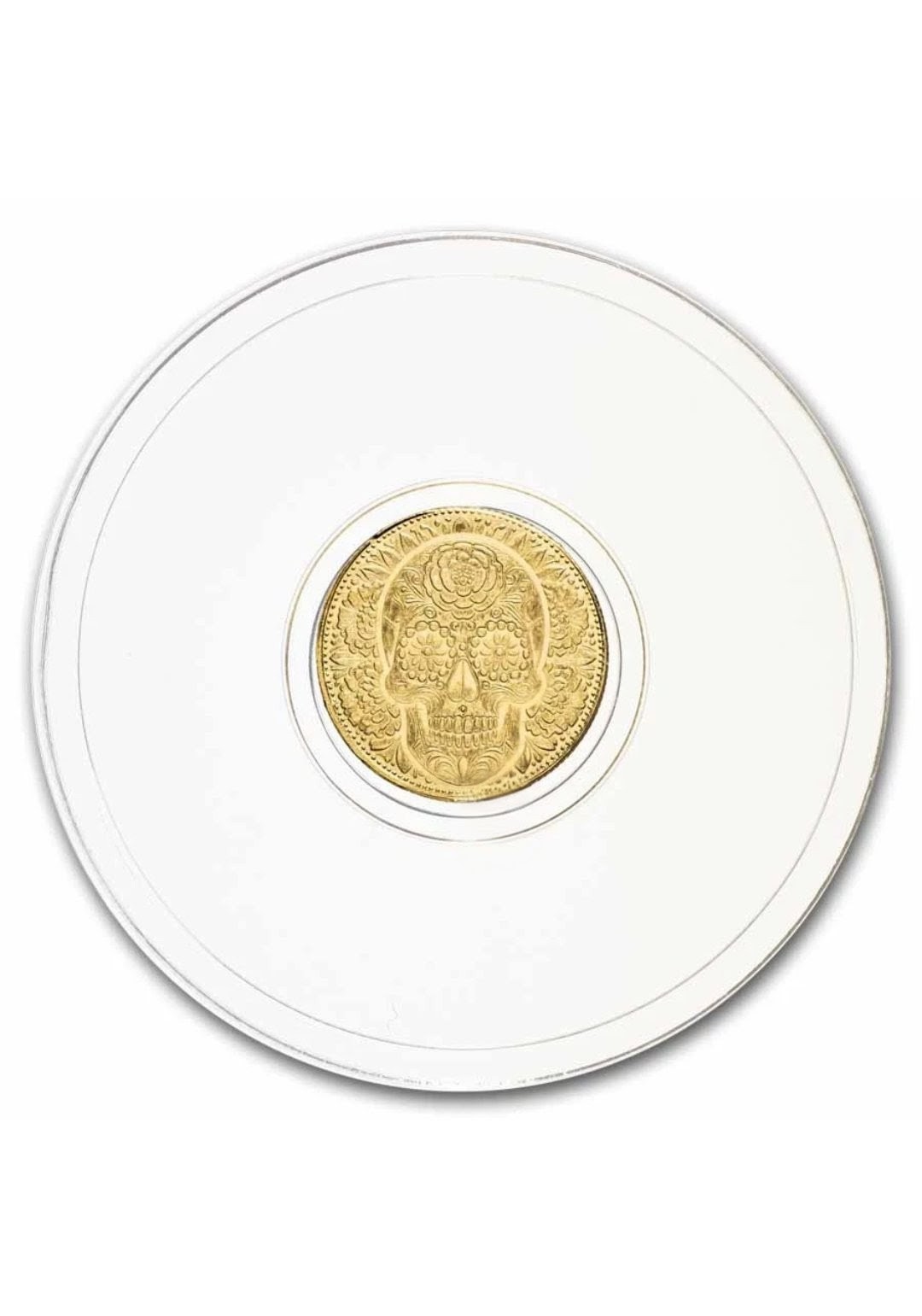 1/200th Ounce Gold 9999 Fine ~ Day of the Dead Rose Skull | Monarch Precious🪙