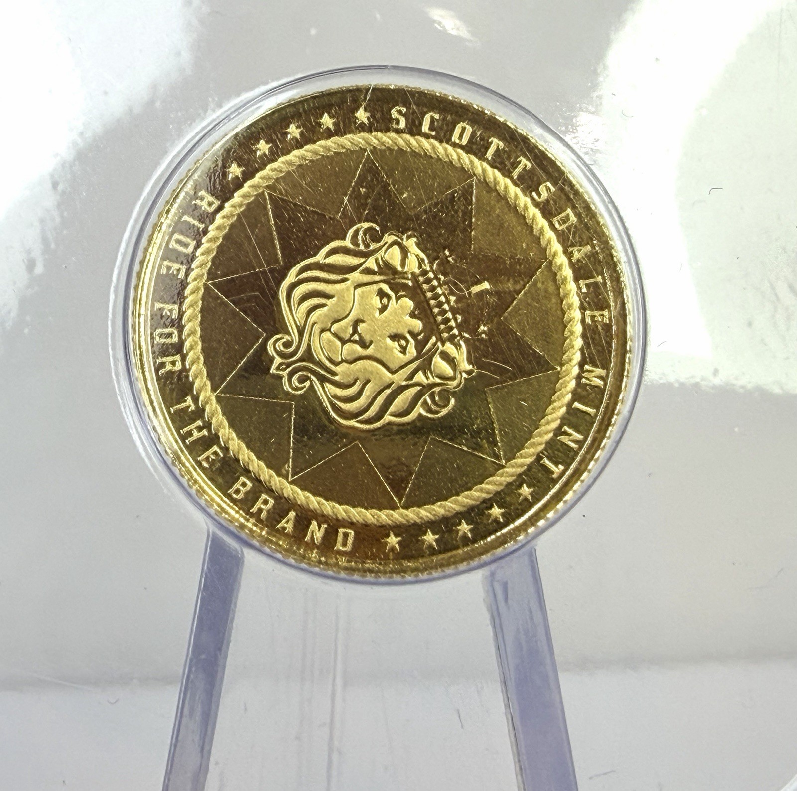 1/10 oz Scottsdale Cowboy Gold Round Buffalo Privy Certi-Lock