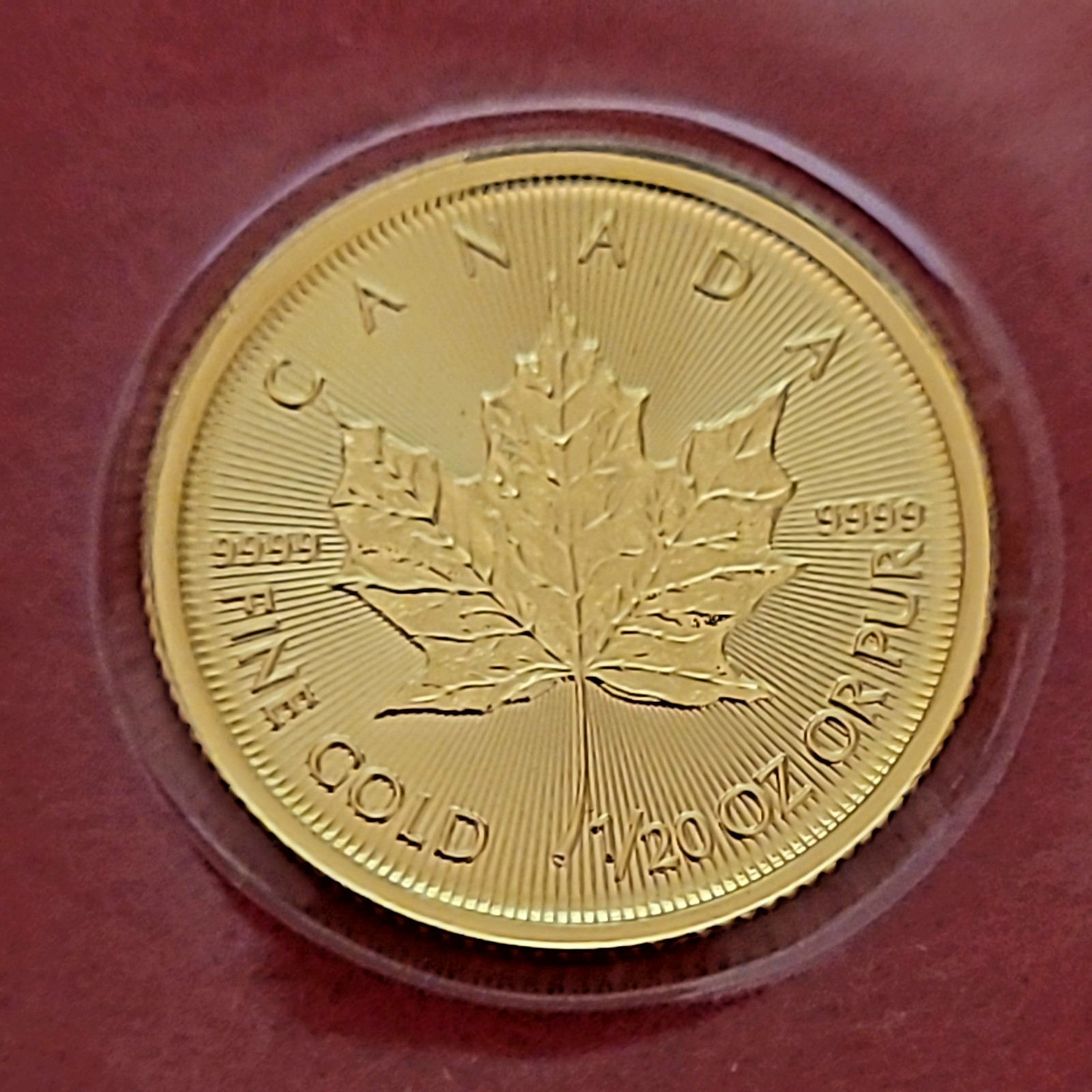 2025 1/20 oz Canadian Gold Maple Leaf Coin (BU) Sealed from Mint