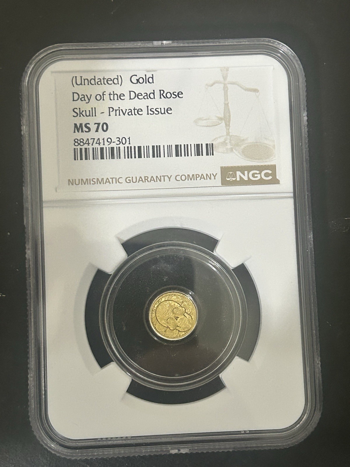 GOLD Day of The Dead Rose MS70 NGC 1/200 Round Lim Edition Private Issue
