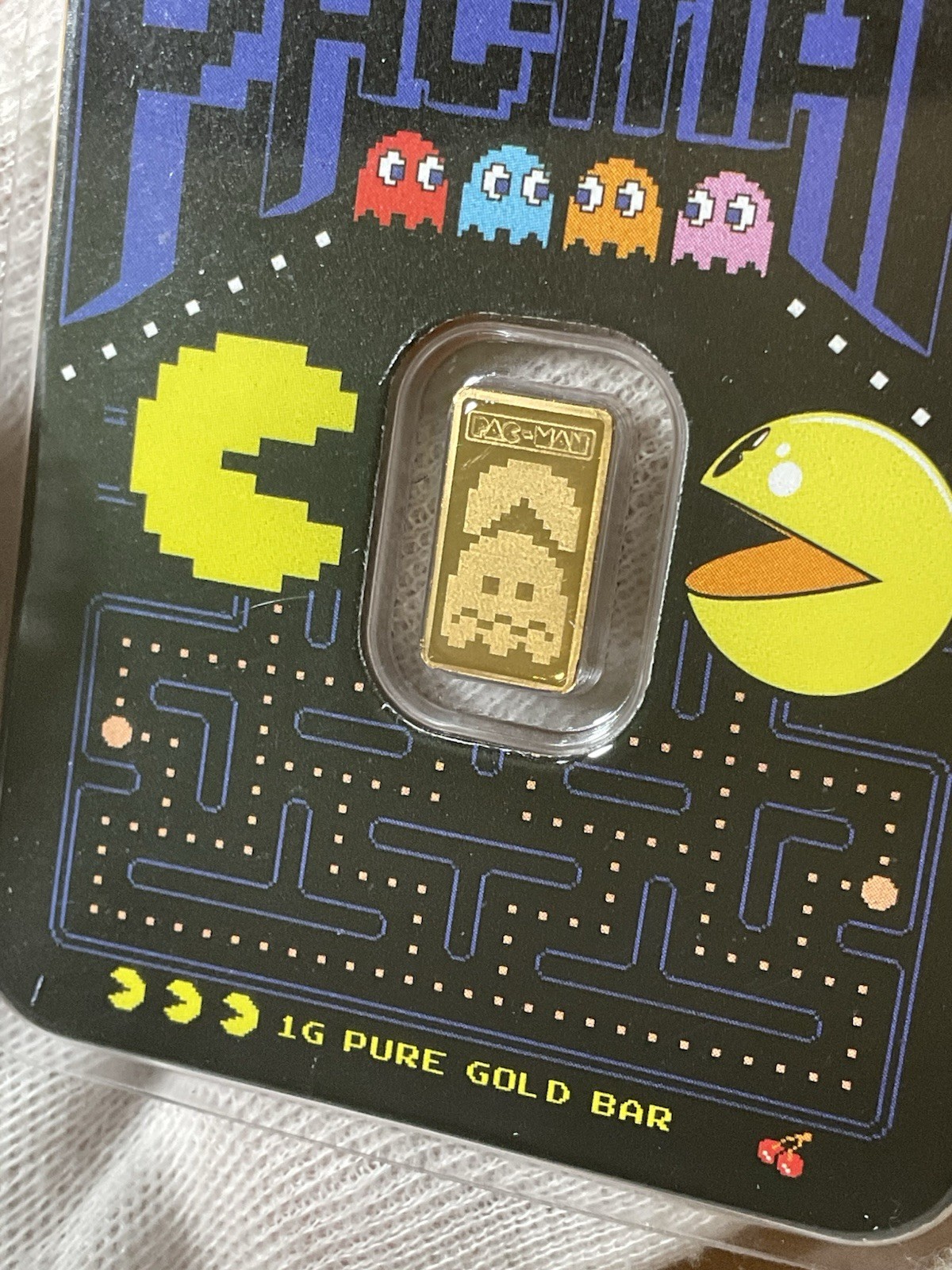 2025 PACMAN 45th ANNIVERSARY 1gr .9999 GOLD BAR IN TEP #2270 limited mintage