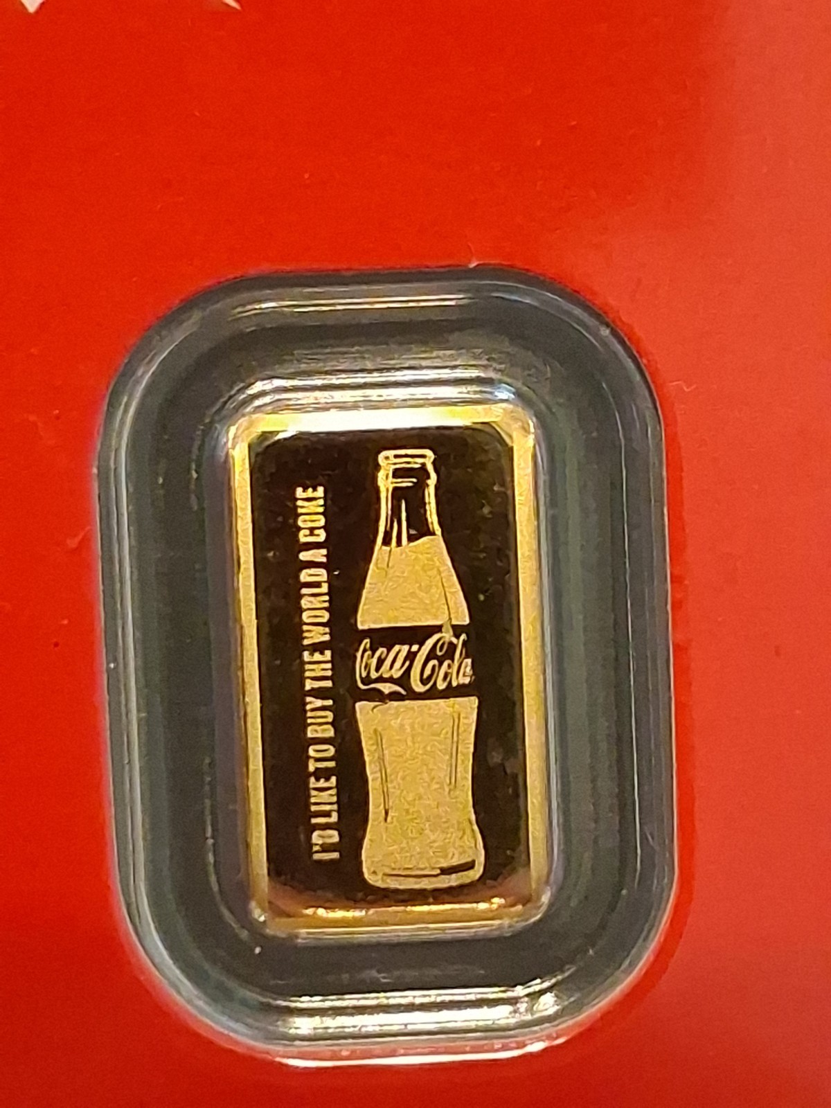 COCA-COLA 1/2 GRAM GOLD BAR .9999 FINE LOW MINTED BAR IN THE ASSAY!!!!!!!!!!!!!!