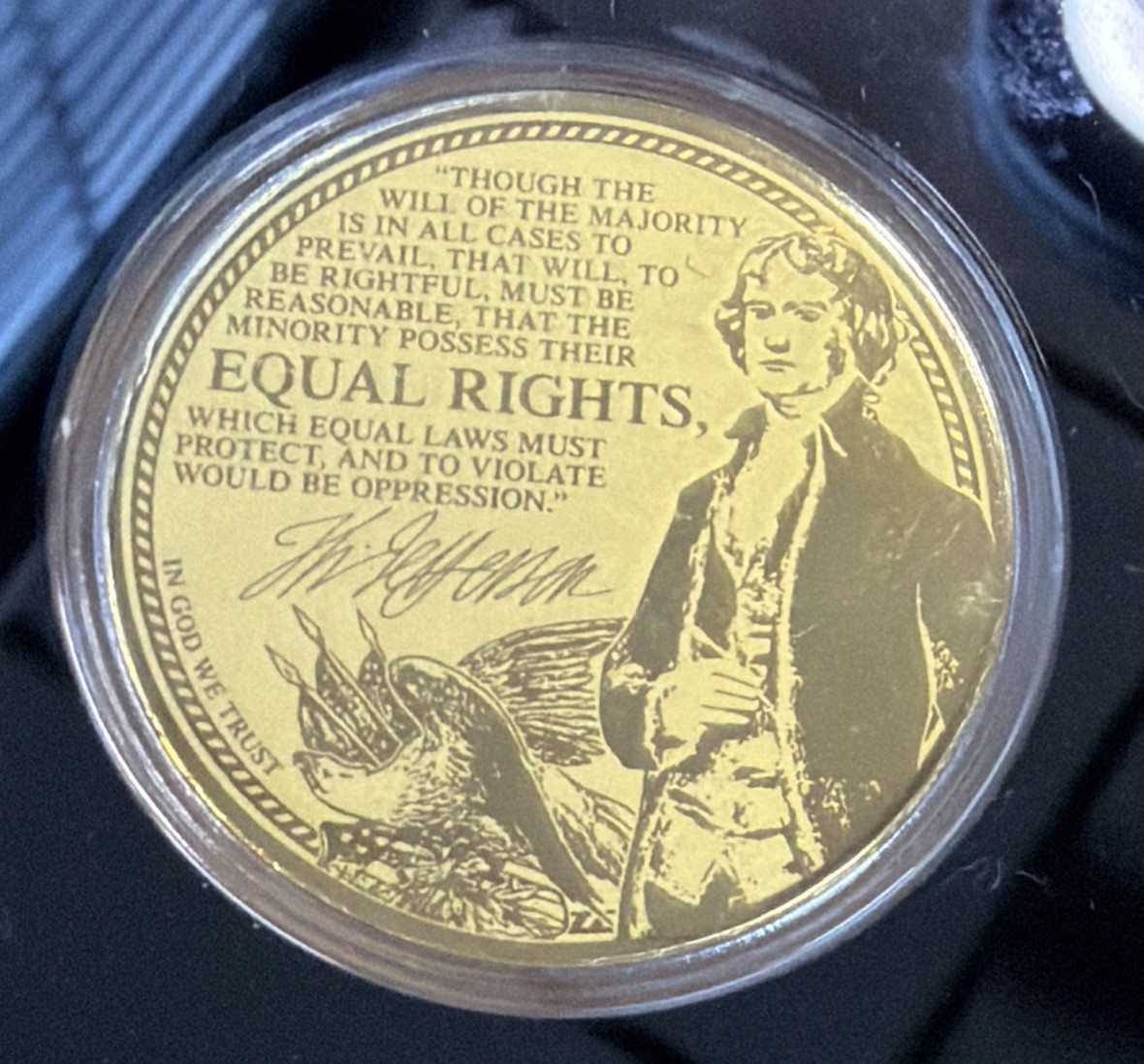 2022 American Mint Thomas Jefferson Greatest Presidents 99.99% Gold 1/200oz AGW