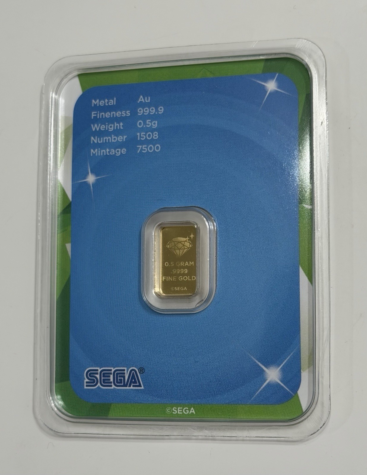 2026 PAMP Suisse Sonic The Hedgehog 35th Anniversary 1/2 Gram 9999 Gold Bar TEP