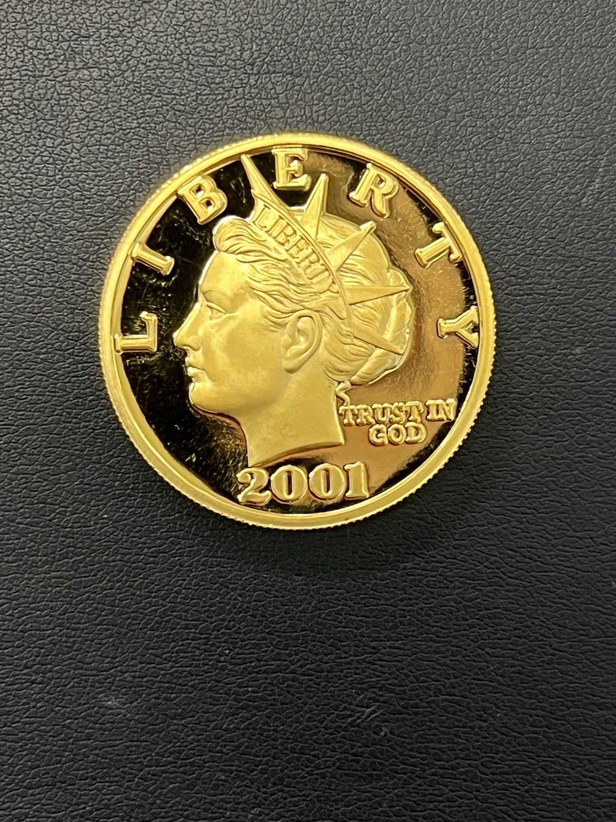 EXTREMELY RARE – 2001 Liberty 3P Gold Internet Dollar- 1 troy oz Gold .9999 Fine