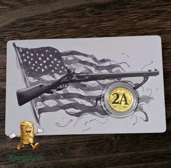 2nd Amendment 1/1000 oz .9999 Gold Bar in Card Limited Edition 9,999 Mintage 🔥