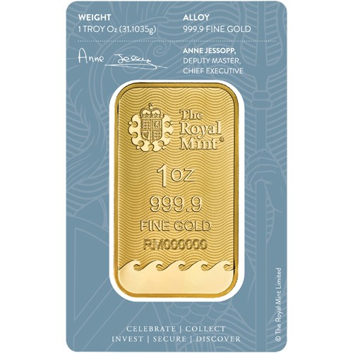 1 oz British Gold Britannia Bar (New w/ Assay)