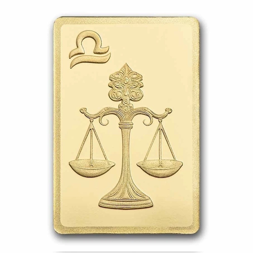 1/2 gram Gold Bar – PAMP Suisse Zodiacs – Libra