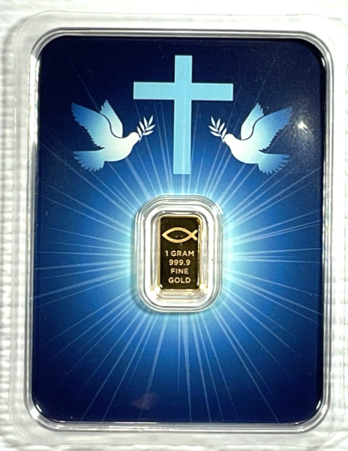 1 gram Gold Bar – Blessings of Jesus Christ (Dove & Cross TEP)