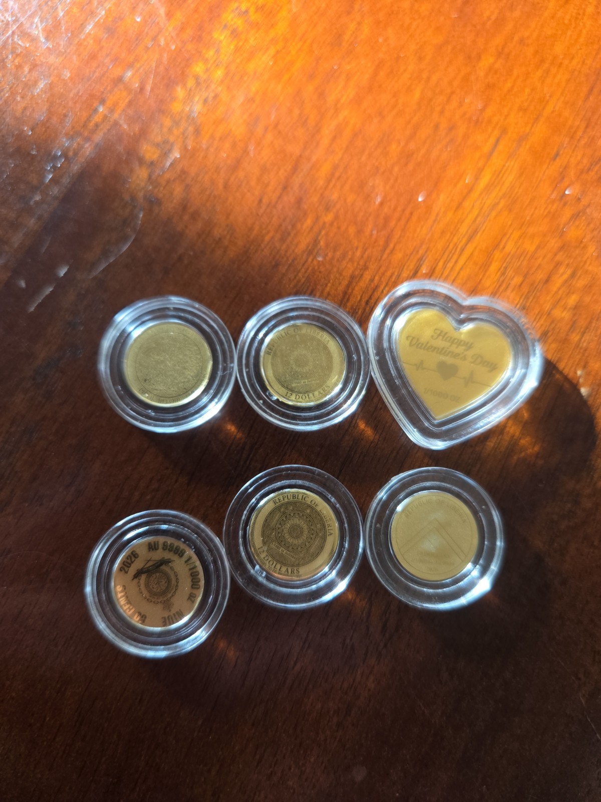 Lot Of 6 1/1000 Oz Gold Mixed Lot