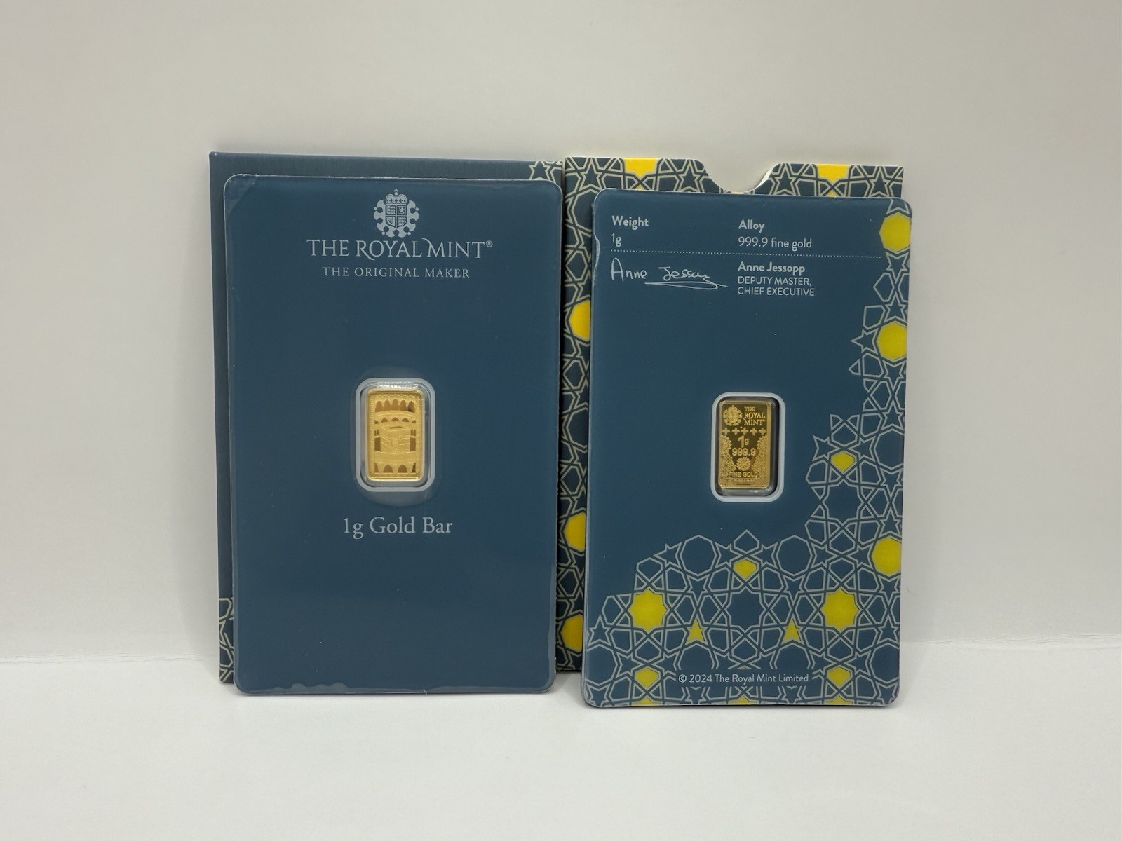 1g Kaaba Gold Bullion Bar 24k 999 Fine Gold Limited Edition