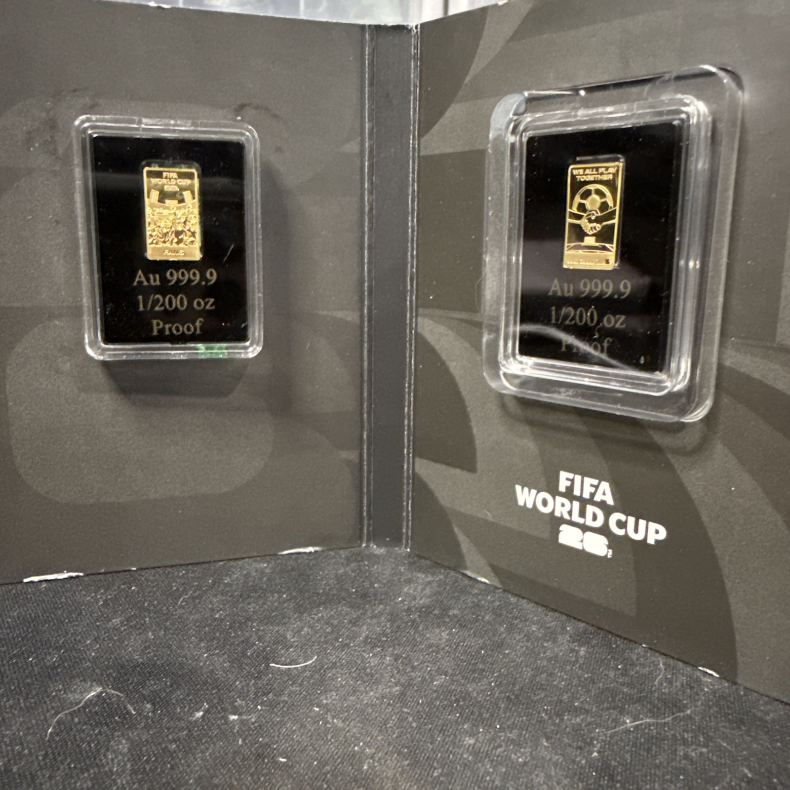 2 X’s FIFI World Cup 2026 Certified 999.9 Fine 1/200 Oz Gold Bar “LIMITED”