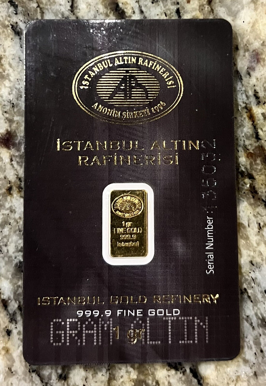 1 Gram Fine Gold / IAR-The Old Name of IGR – RARE 90’s “ISTANBUL ALTIN REFINERY”