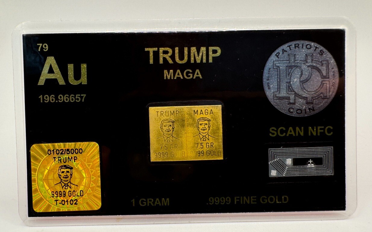Exclusive Trump MAGA Gold Bar – 1 Gram, 7.5 Grains Each M