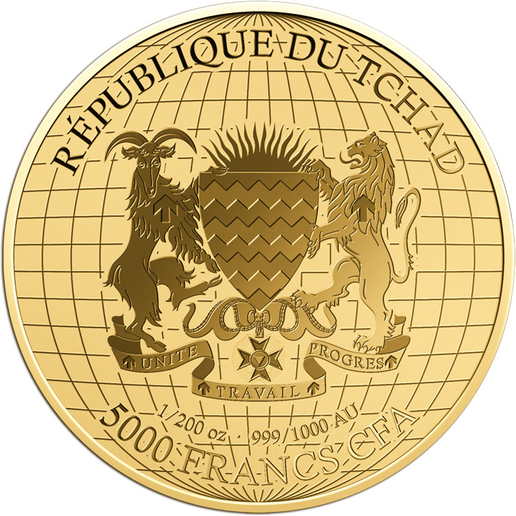 Chad 1/200 oz Gold Coin Foil Tribute of 1933 $20 Double Eagle Coin