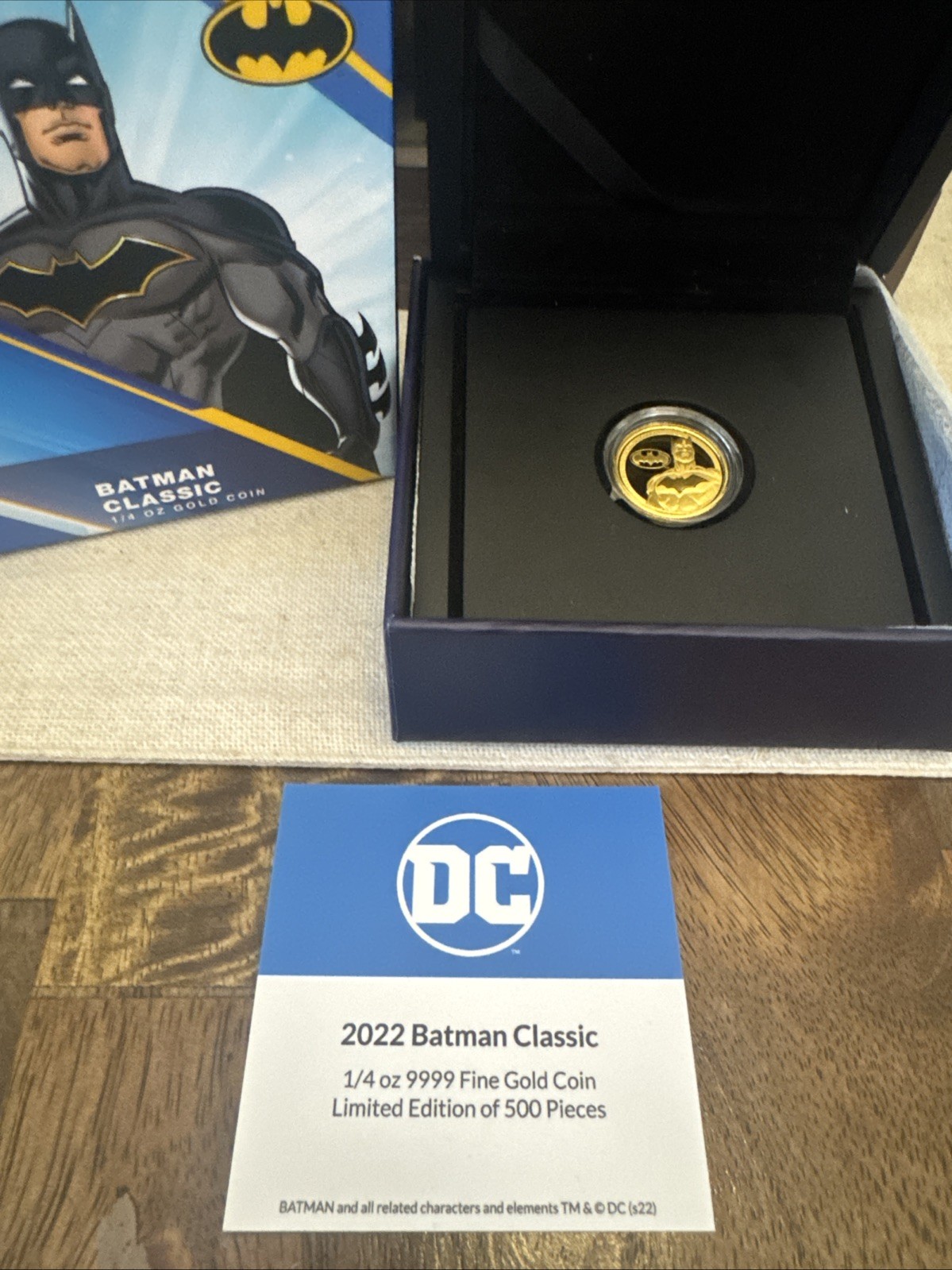 🦇 DC Batman 🦇 1/4oz Gold Coin Limited Edition! COA #24!!!