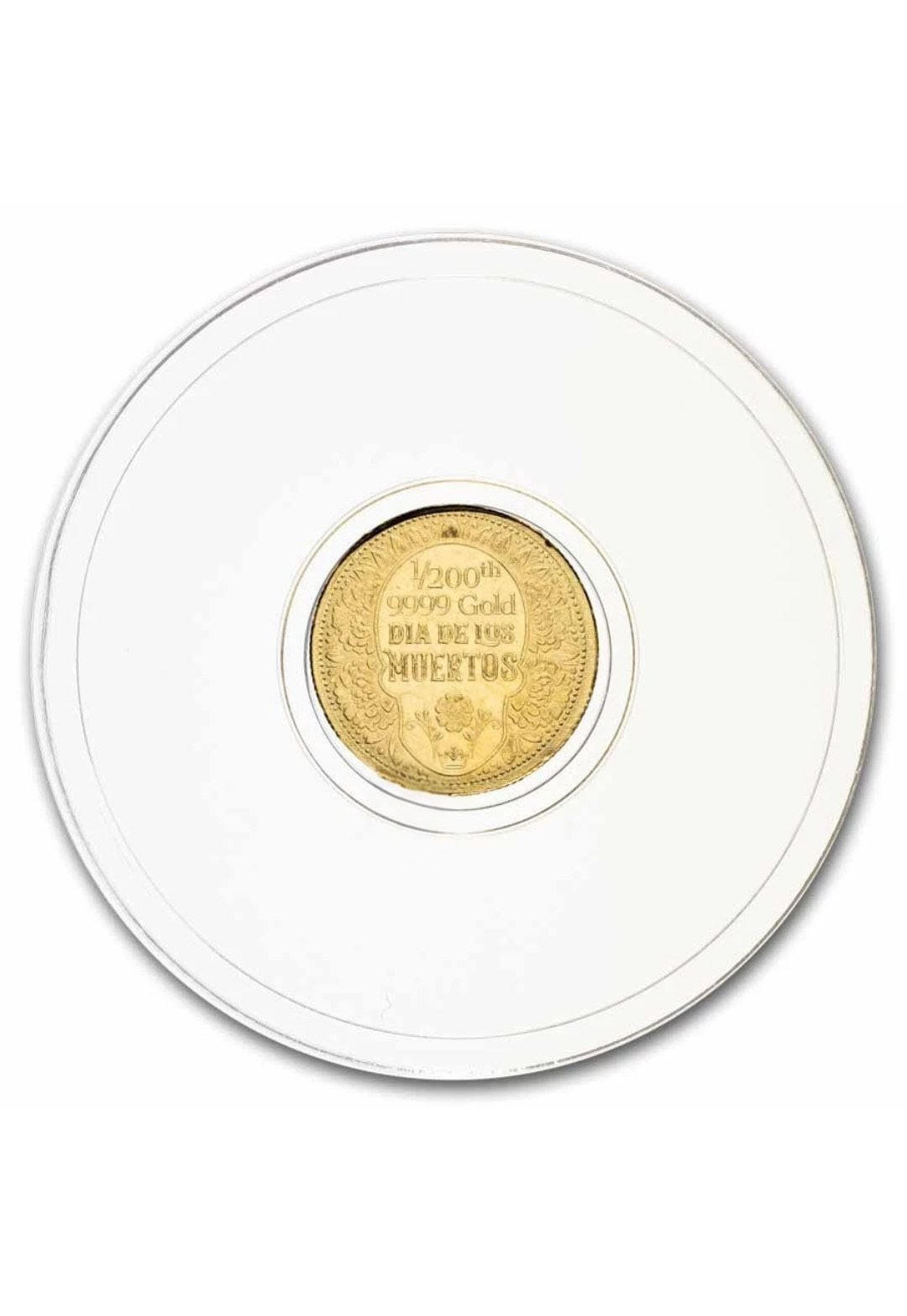 1/200th Ounce Gold 9999 Fine ~ Day of the Dead Rose Skull | Monarch Precious🪙