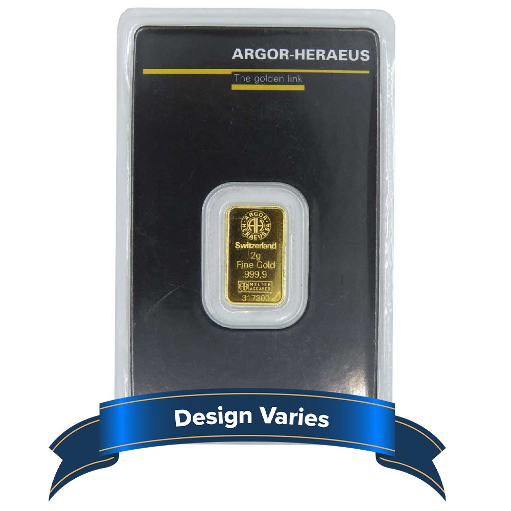 2 Gram .9999 Fine Gold Bar in Assay Secondary Market