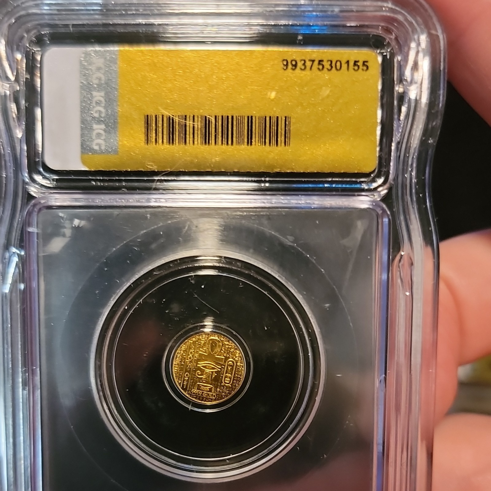 ICG Graded Egyptian King Tut 1/200th Oz Gold Round Graded Lot of 3