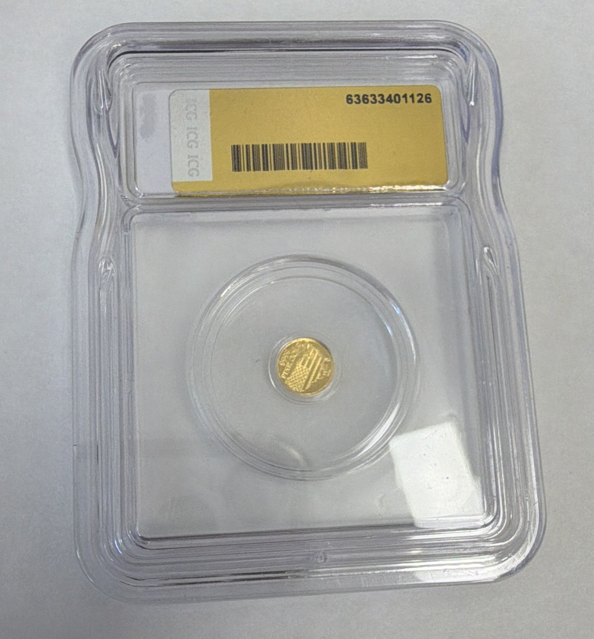 ICG MS70 Eagle Head Gold Round 1/500th oz