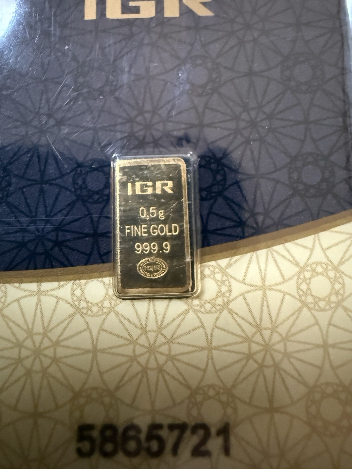 IGR Gold Half Gram Bar (.5g) 999.9 Fine Sealed in Certified Assay Sigma verifie