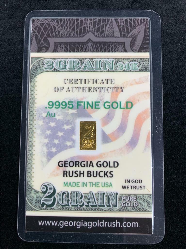 GEORGIA GOLD RUSH BUCKS COMBO PACK; 5 WEIGHTS; .9995 24K FINE GOLD BULLION