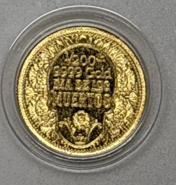 Lot of 2 – 1/200th oz. of Fine Gold Day of the Dead Coin