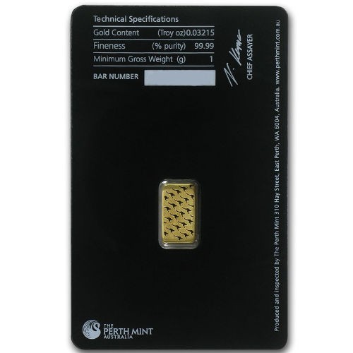 1 Gram Perth Mint Gold Bar (New w/ Assay)