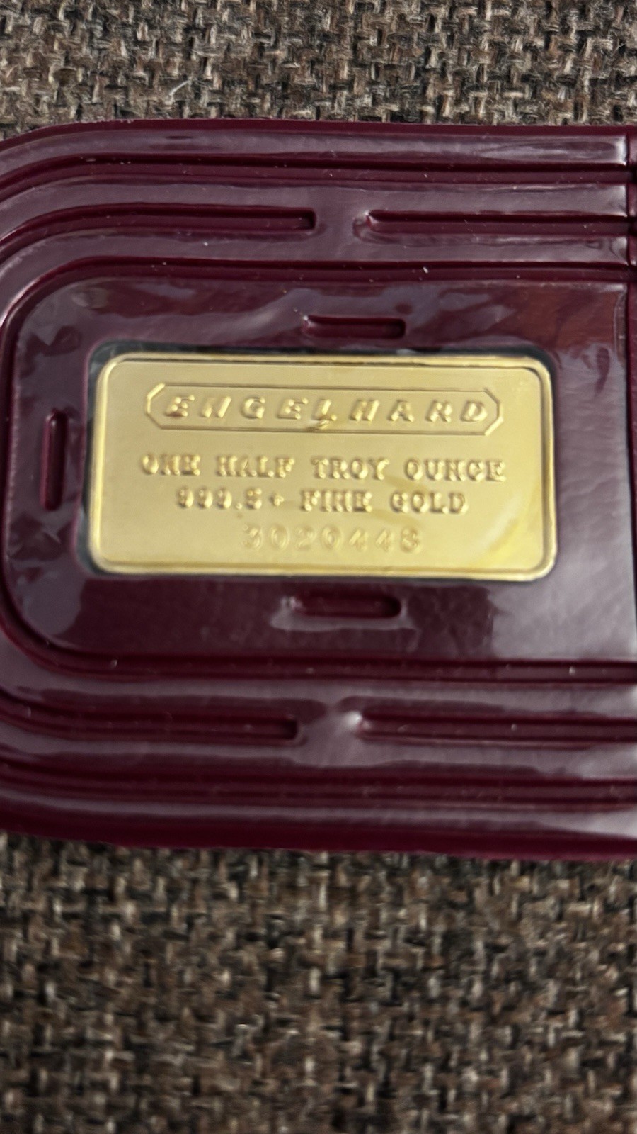 RARE VINTAGE ENGELHARD 1/2 ONE HALF TROY OUNCE 999.5 GOLD SEALED IN PACKAGE