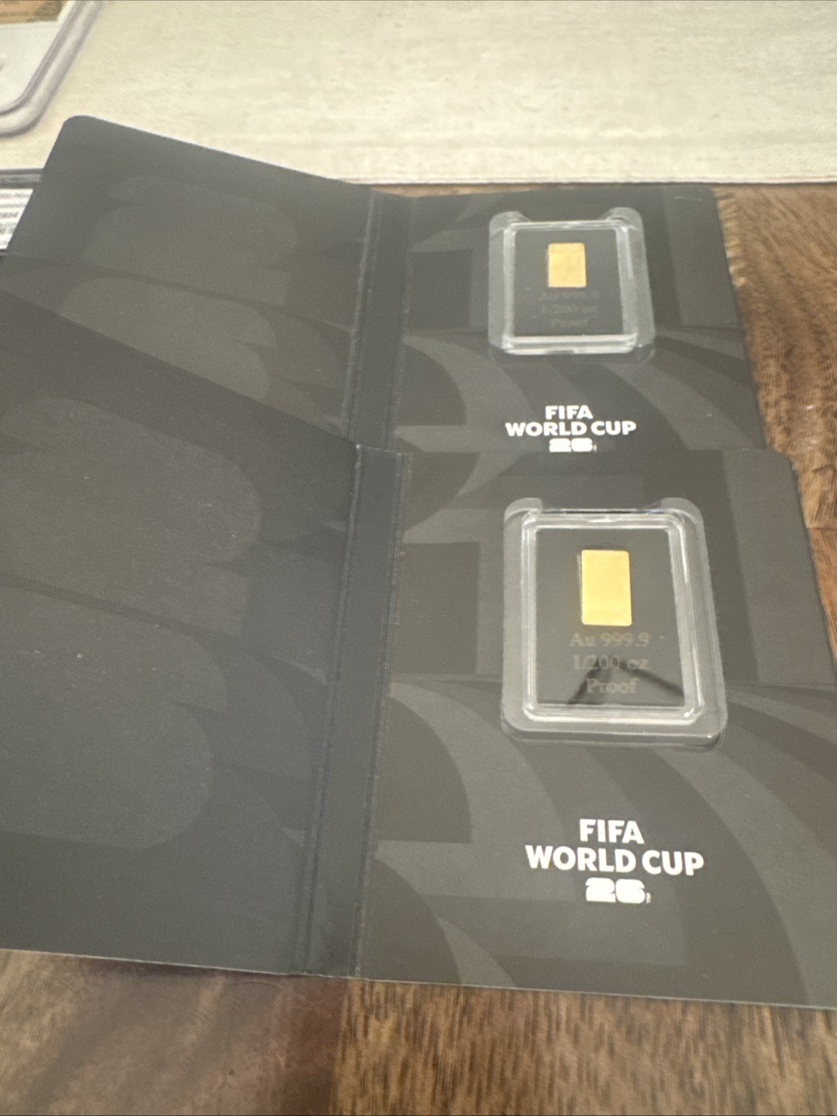 2 X’s FIFI World Cup 2026 Certified 999.9 Fine 1/200 Oz Gold Bar “LIMITED”