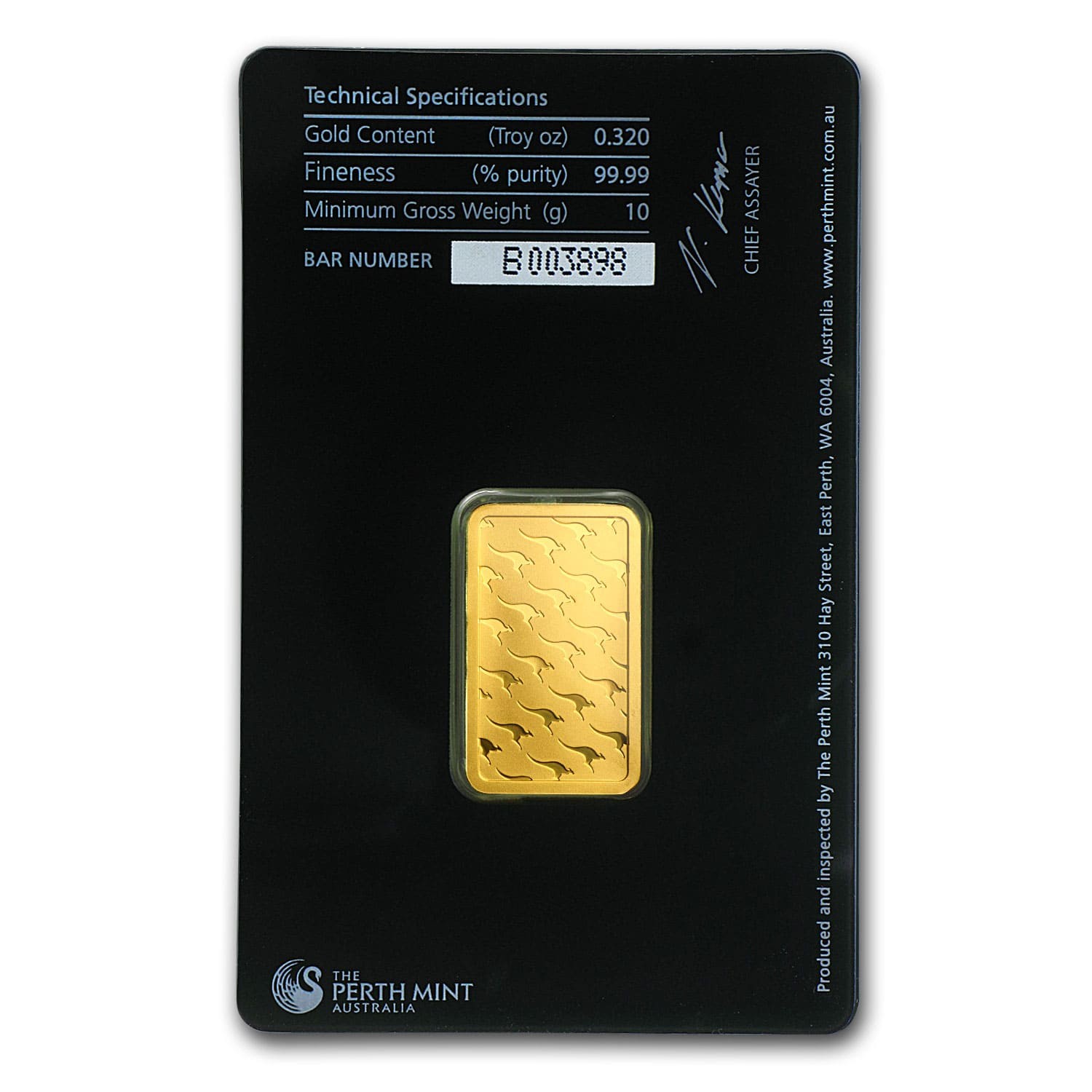 10 gram Gold Bar – The Perth Mint (In Assay)