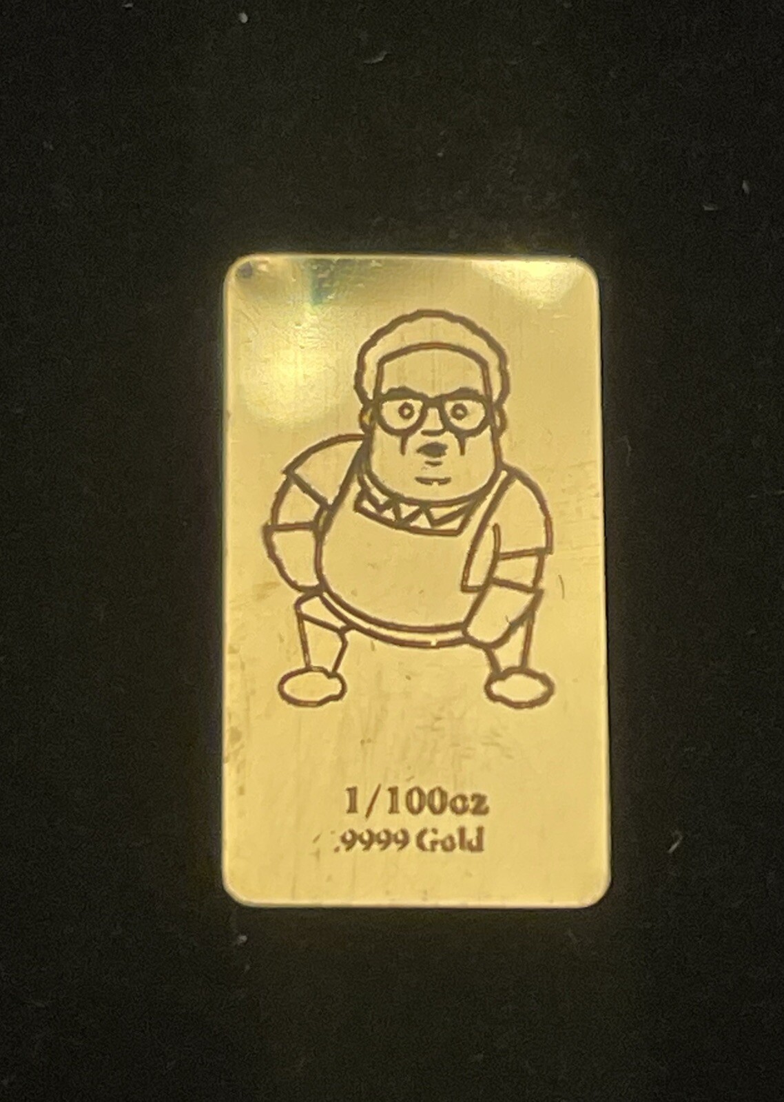 The CHIVE | AUGUST GOLDEN FARLEY GAME PIECE | 1/100th Oz Gold Bar | SOLD OUT