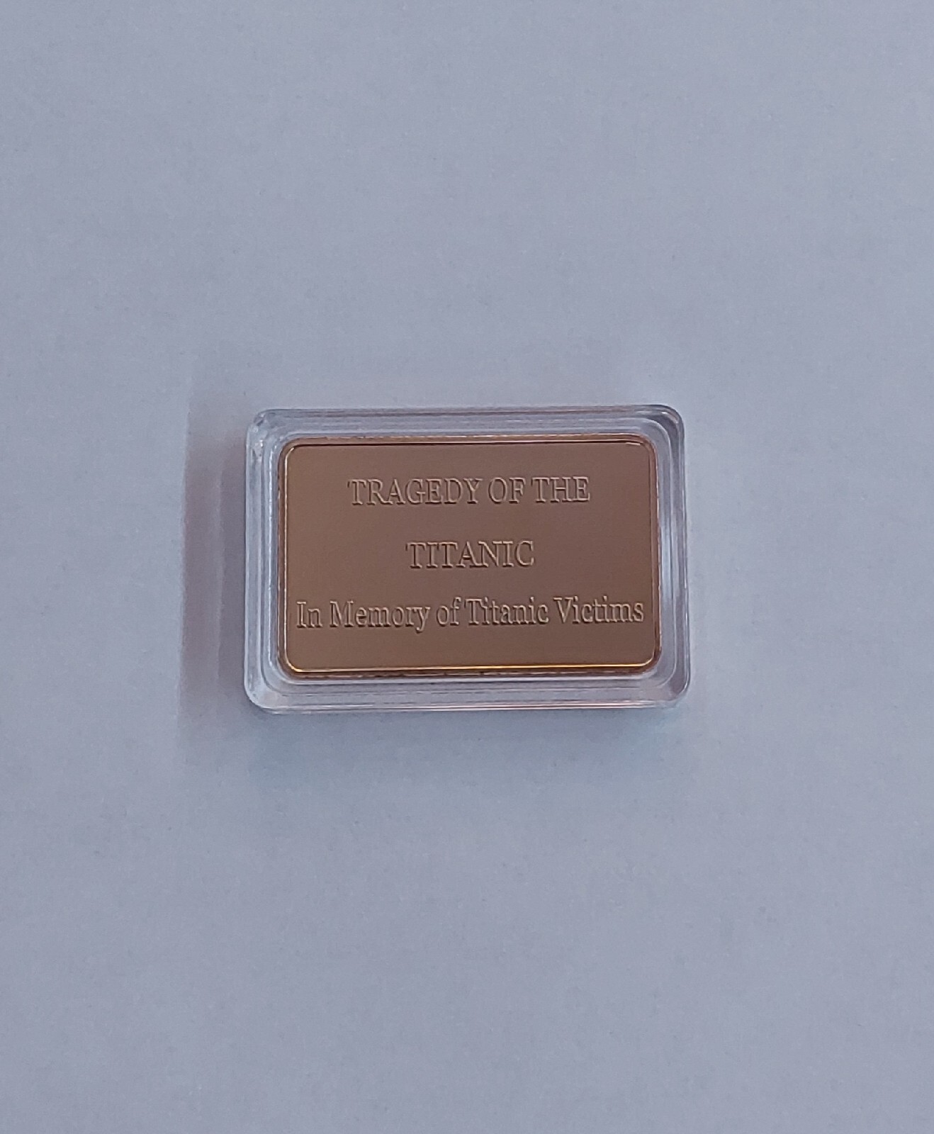 1 Ounce 100 MILLLS GOLD TITANIC MEMORIAL COLLECTORS BULLLION BAR .999 FINE 24K!