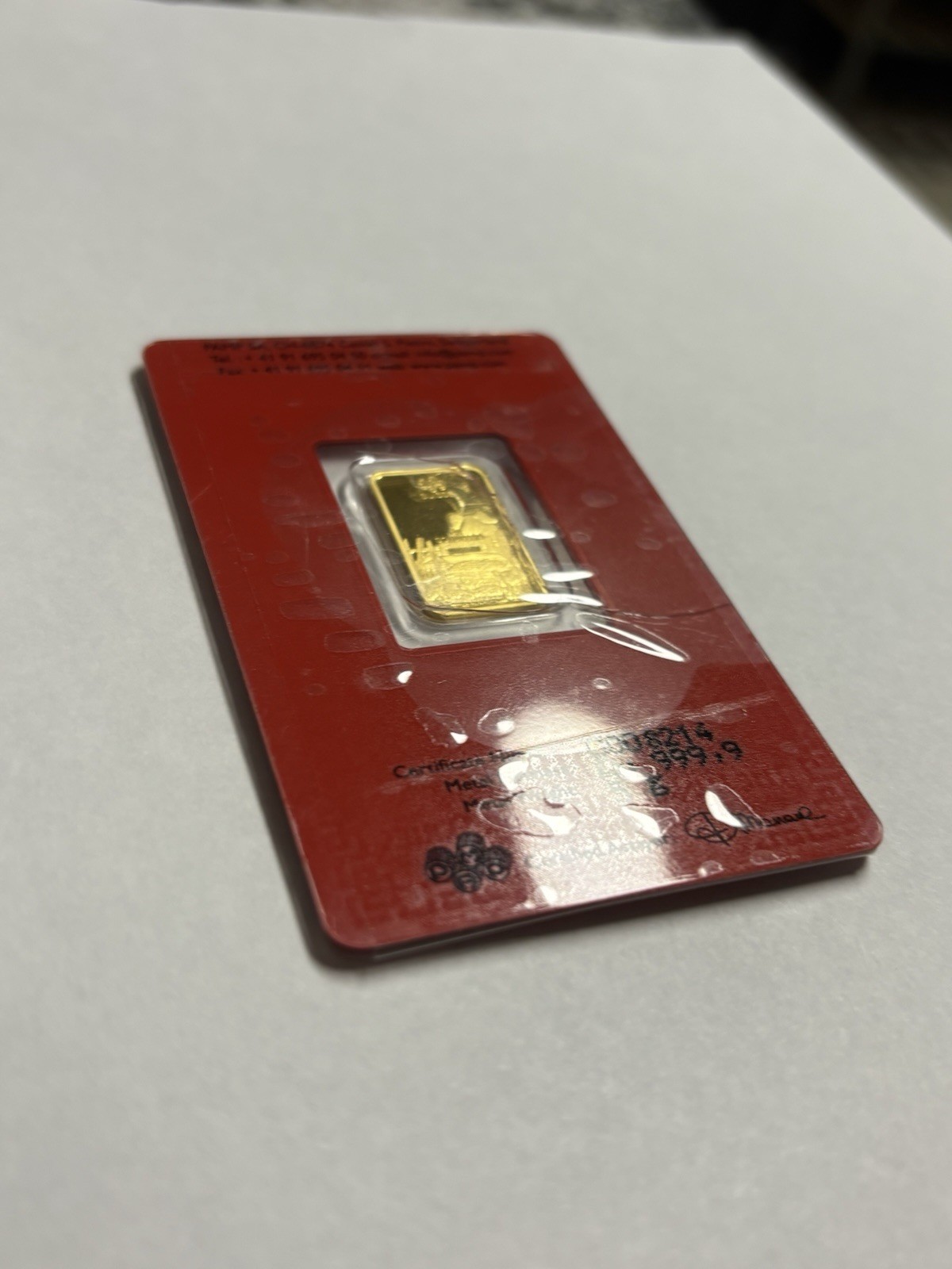 5 GRAM GOLD BAR ✪ PAMP SUISSE LUNAR PIG ASSAY CRACKED