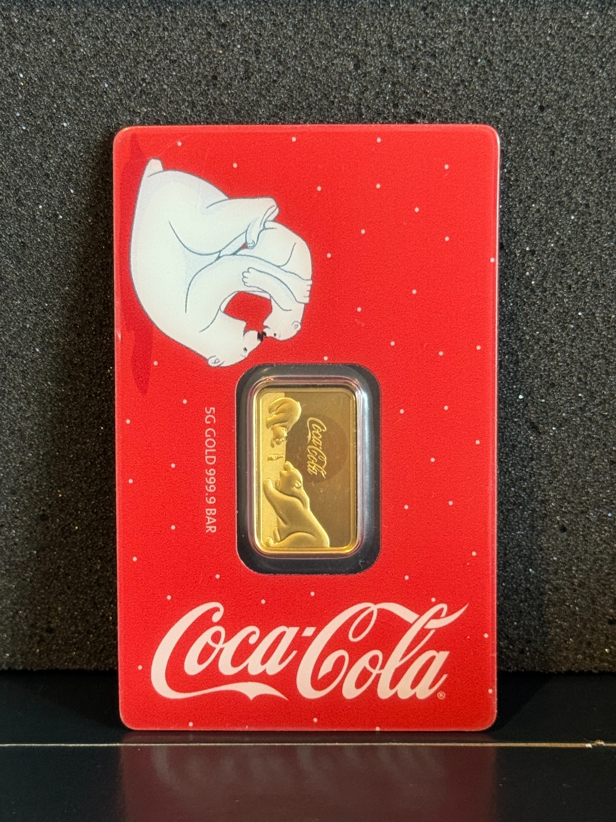 5 gram Gold Bar – PAMP Coca-Cola® Polar Bear Limited mintage of 5,000 bars