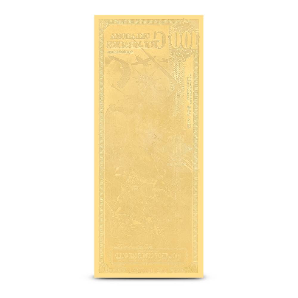 100 Oklahoma Goldback Gold Note (New)