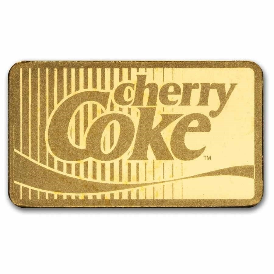 Cherry Coke – 1 gram BAR .9999 Fine Gold Bar Pamp Suisse COA – In Stock